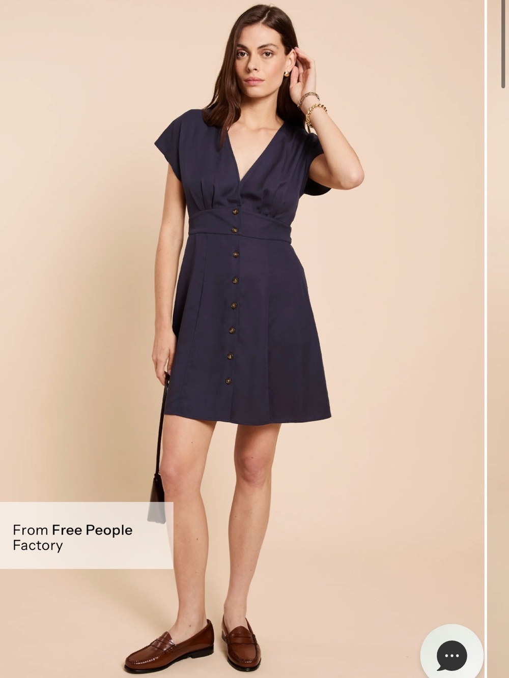Few Moda Lilia Tencel Dress in Navy